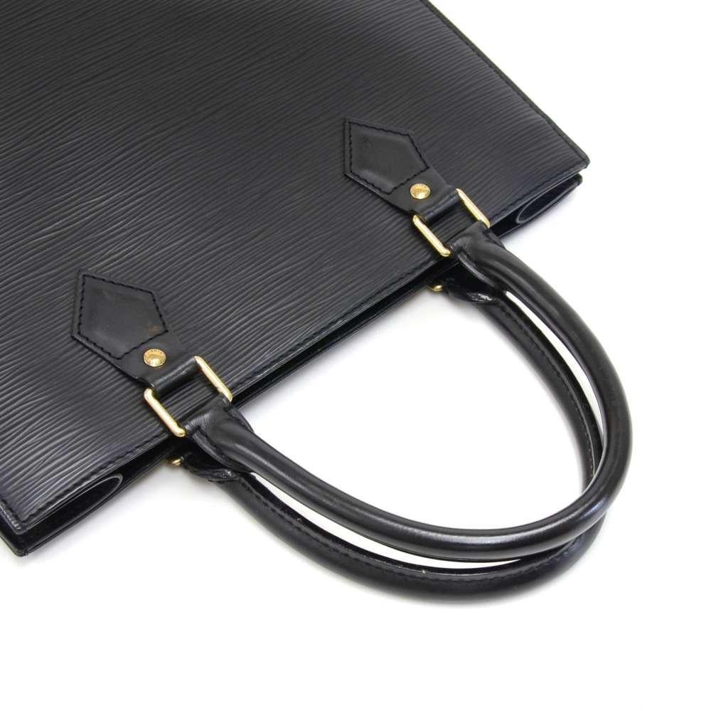 Louis Vuitton Sac Plat PM Black Epi Leather Hand Bag 2