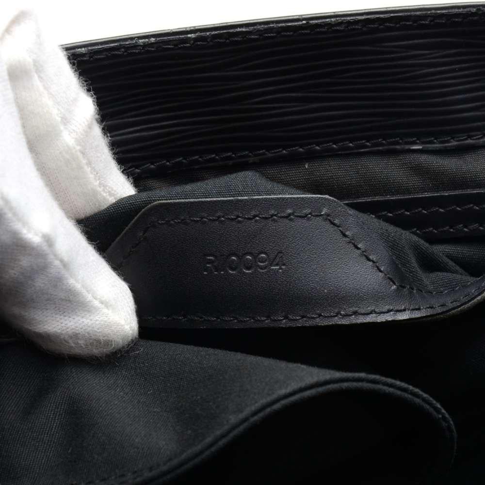 Louis Vuitton Sac Plat PM Black Epi Leather Hand Bag 4