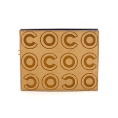 Chanel Beige Pony Hair COCO Logo Pouch Clutch- Rare Limited Ed.