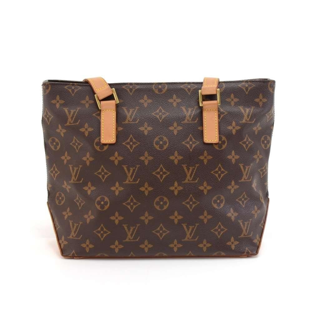 Louis Vuitton Cabas Piano shoulder bag in monogram canvas. Top has secured with zipper. Inside has 1 pocket with zipper and 1 pocket for cell phone or glasses. Comes with a D ring inside the bag seen on many Louis Vuitton items. SKU: LQ052

Made in: