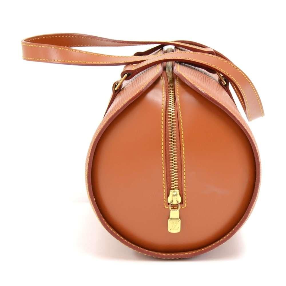 Women's Vintage Louis Vuitton Soufflot Cipango Gold Epi leather bag + pouch For Sale