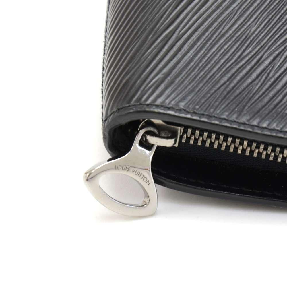 Louis Vuitton Black Epi Leather Demi lune Wallet w/ coin case 2