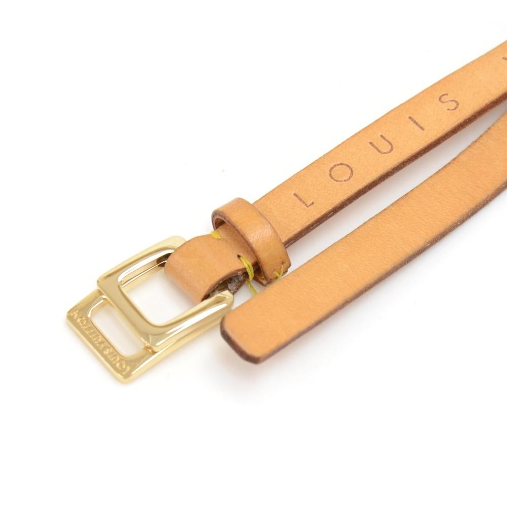 Women's Louis Vuitton Cowhide Leather Thin Adjustable Waist Belt- Size S