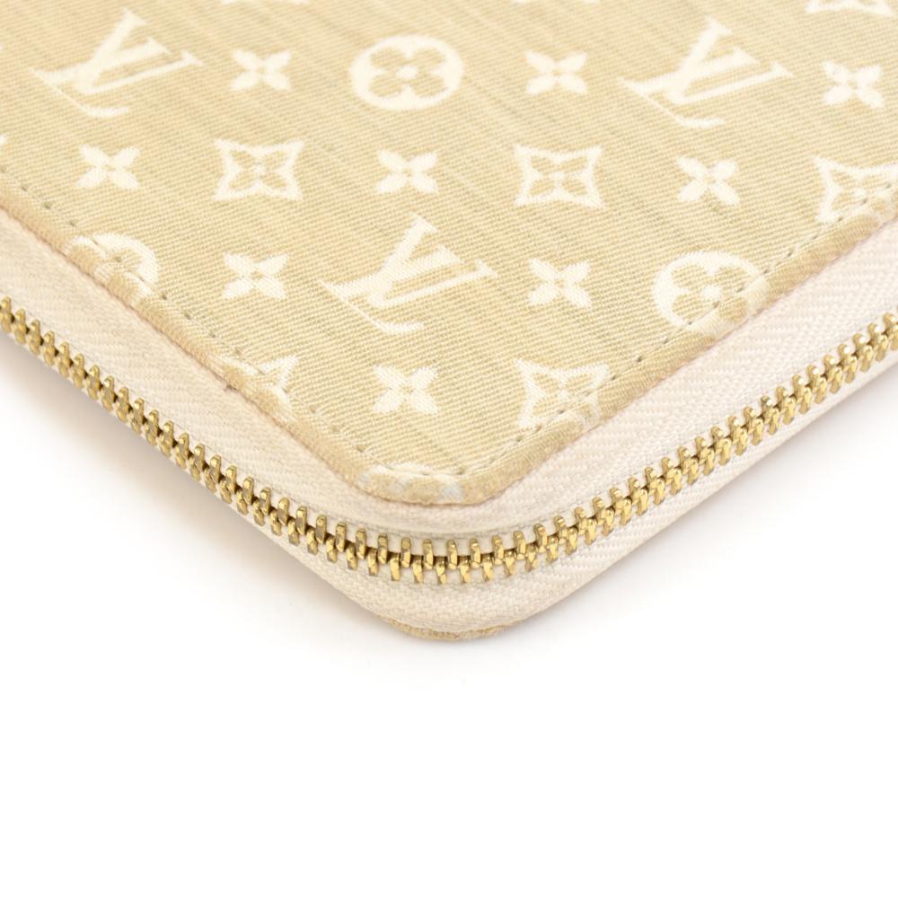 Louis Vuitton Zippy Dune Monogram Mini Lin Canvas Wallet For Sale 3