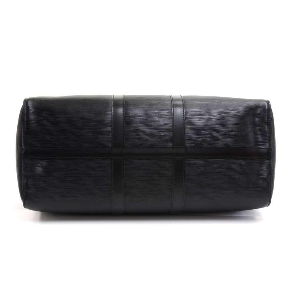 Vintage Louis Vuitton Keepall 45 Black Epi Leather Duffle Travel Bag 1