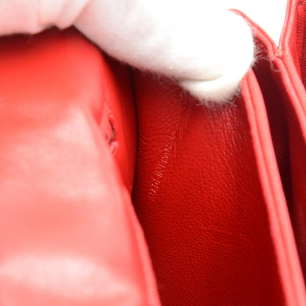 Vintage Louis Vuitton Opera Line Delphes Red Leather Shoulder Bag For Sale 2