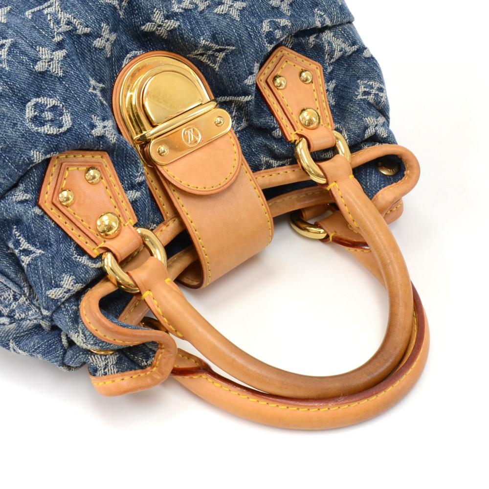 Louis Vuitton Pleaty PM Blue Monogram Denim Handbag 1
