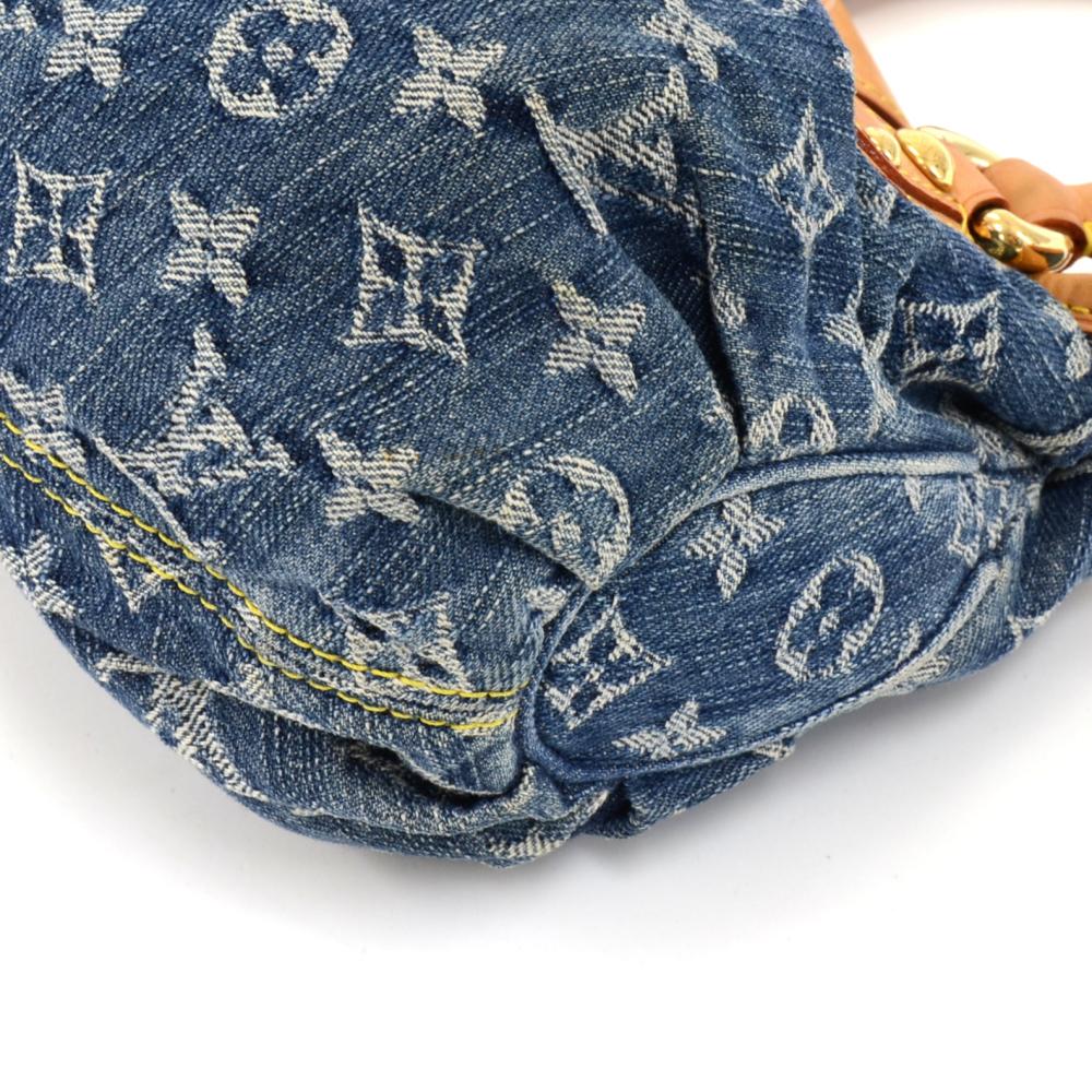 Louis Vuitton Pleaty PM Blue Monogram Denim Handbag 2