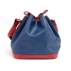Louis Vuitton Blue x Red Bicolor Epi Leather Petite Noe Shoulder Bag