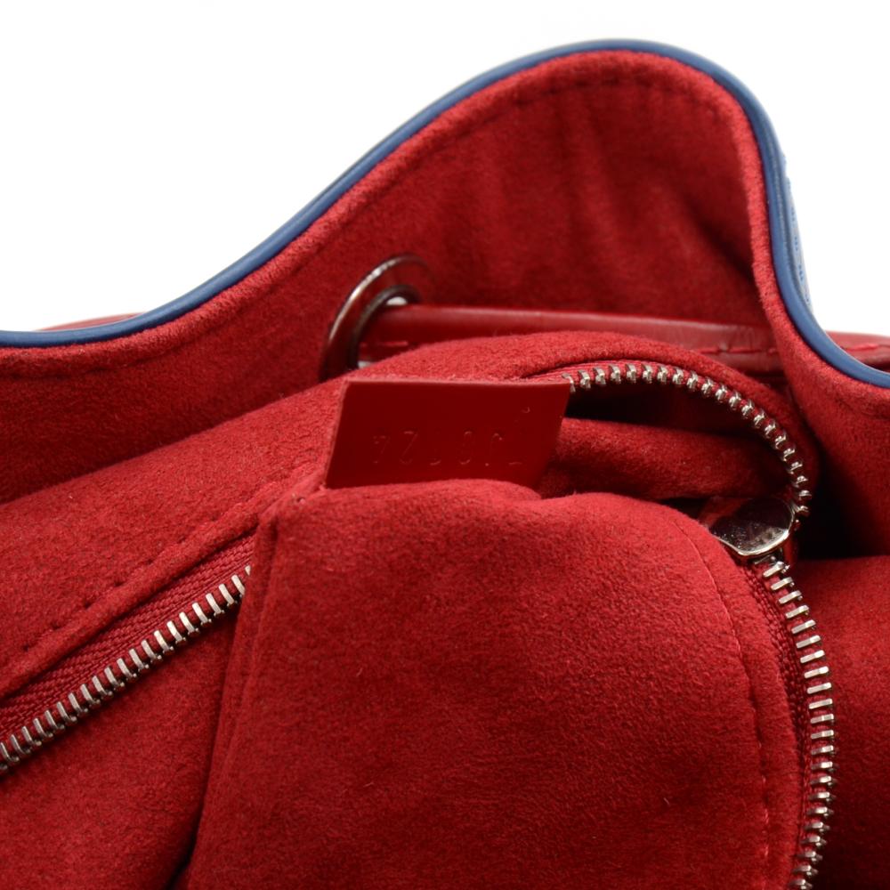 Louis Vuitton Blue x Red Bicolor Epi Leather Petite Noe Shoulder Bag For Sale 1