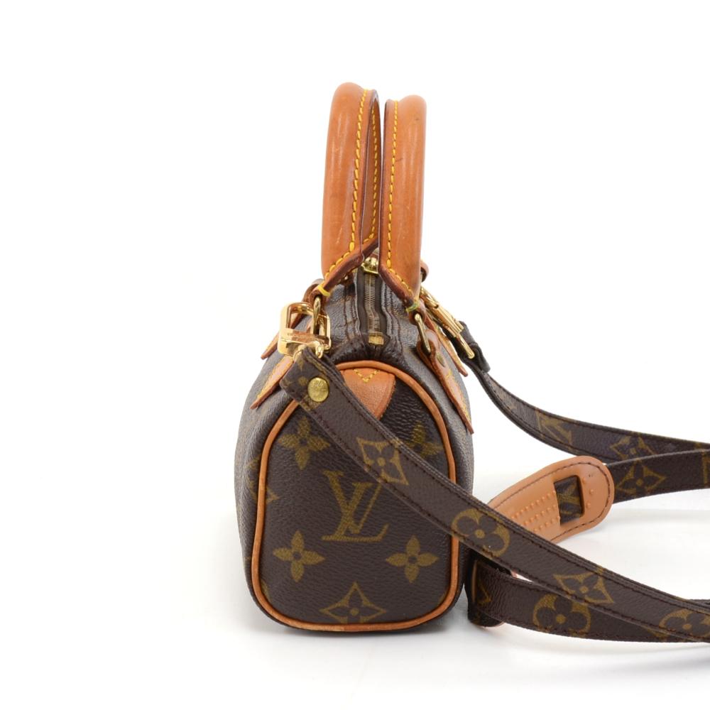 Vintage Louis Vuitton Mini Speedy Sac HL Monogram Canvas Hand Bag + Strap In Fair Condition In Fukuoka, Kyushu