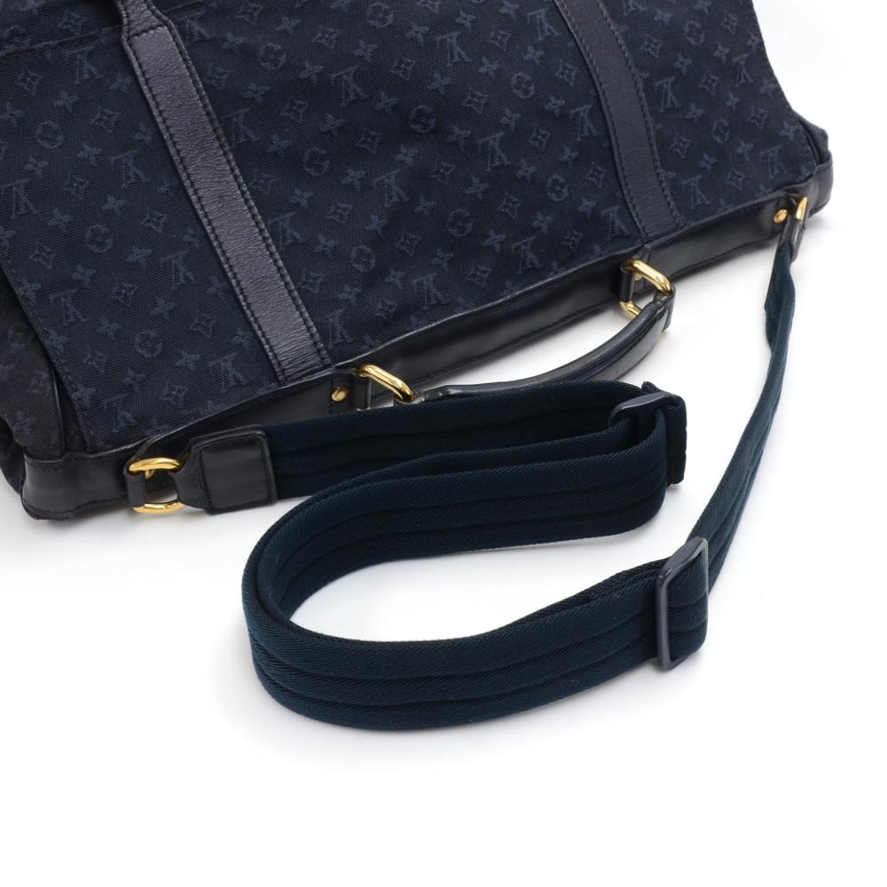 Louis Vuitton Denise Navy Monogram Mini Lin Messenger Bag 1