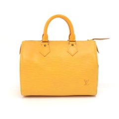 Vintage Louis Vuitton Speedy 25 Yellow Epi Leather City Hand Bag