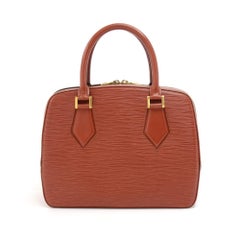 Vintage Louis Vuitton Sablon Brown Kenyan Fawn Epi Leather Hand Bag
