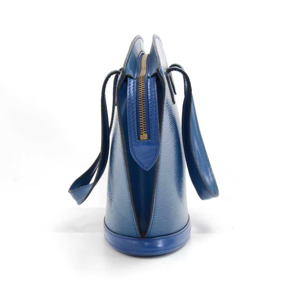Women's Vintage Louis Vuitton Blue Epi Leather Saint Jacques PM Shoulder Bag For Sale