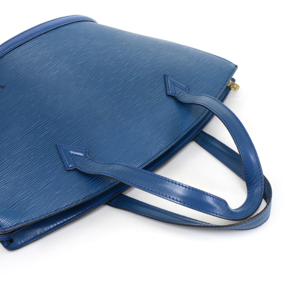Vintage Louis Vuitton Blue Epi Leather Saint Jacques PM Shoulder Bag For Sale 2