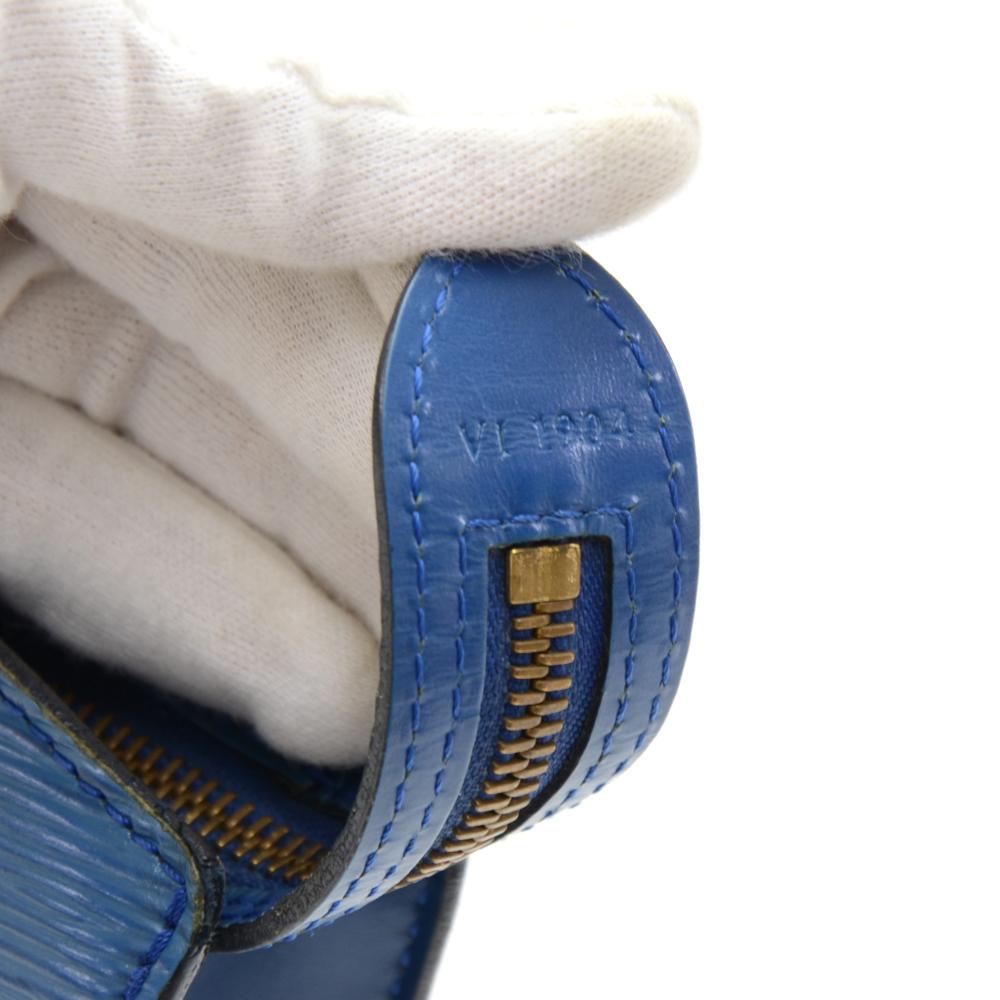 Vintage Louis Vuitton Blue Epi Leather Saint Jacques PM Shoulder Bag For Sale 4