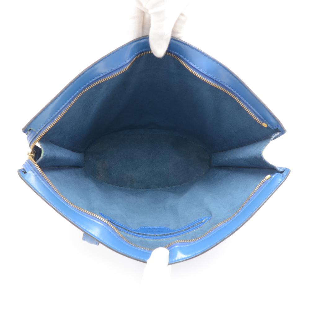 Vintage Louis Vuitton Blue Epi Leather Saint Jacques PM Shoulder Bag For Sale 5