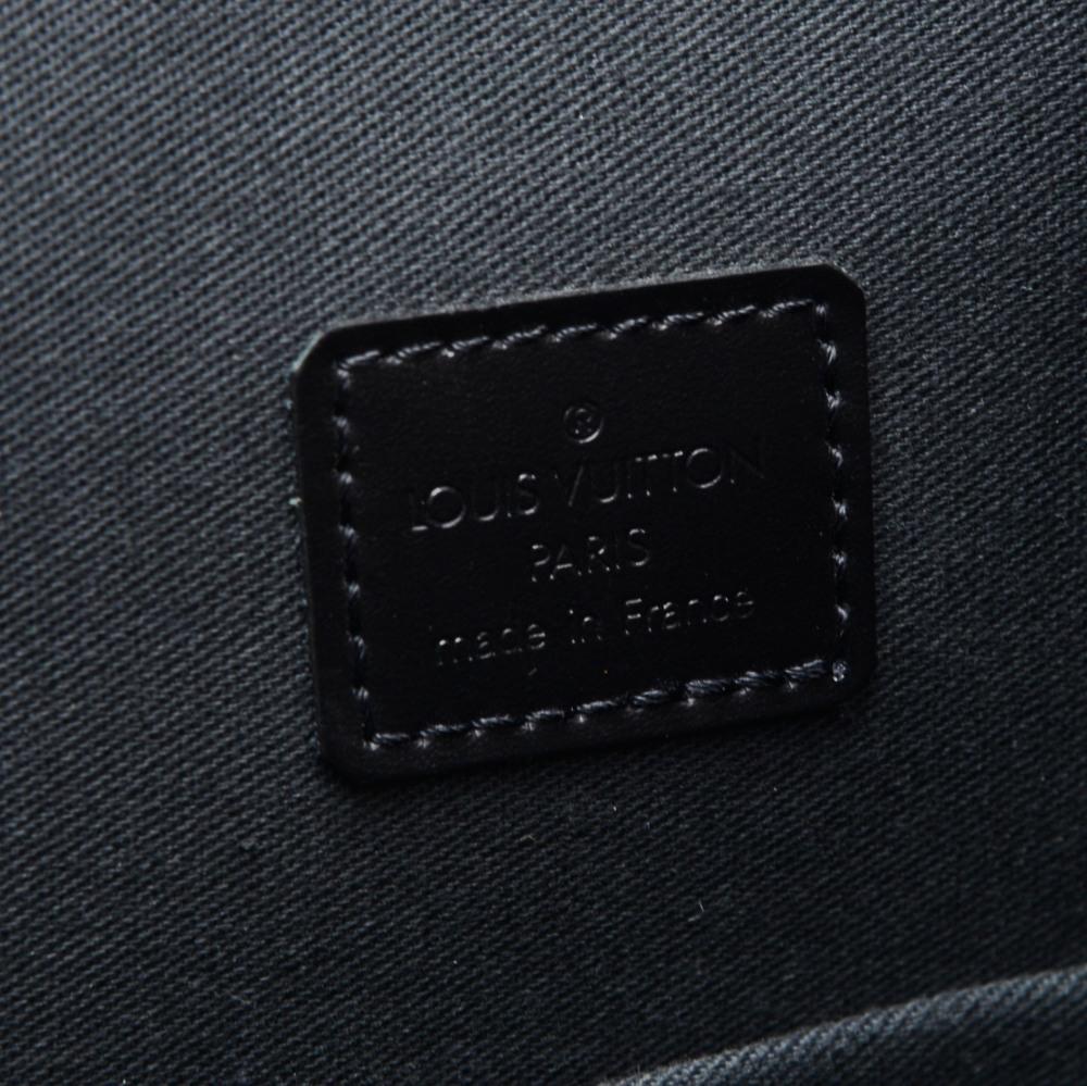Louis Vuitton Steve Dark Brown Monogram Glace Leather Document Bag For Sale 5