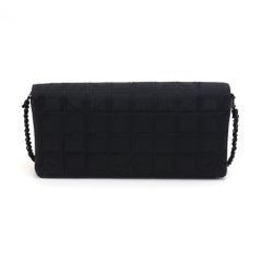 Chanel New Travel Line Black Quilted Nylon Shoulder Flap Bag