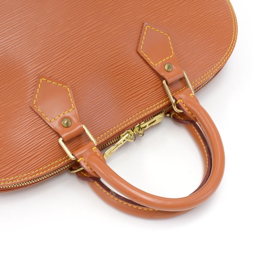 Vintage Louis Vuitton Alma Cipango Gold Epi Leather Hand Bag For Sale 2