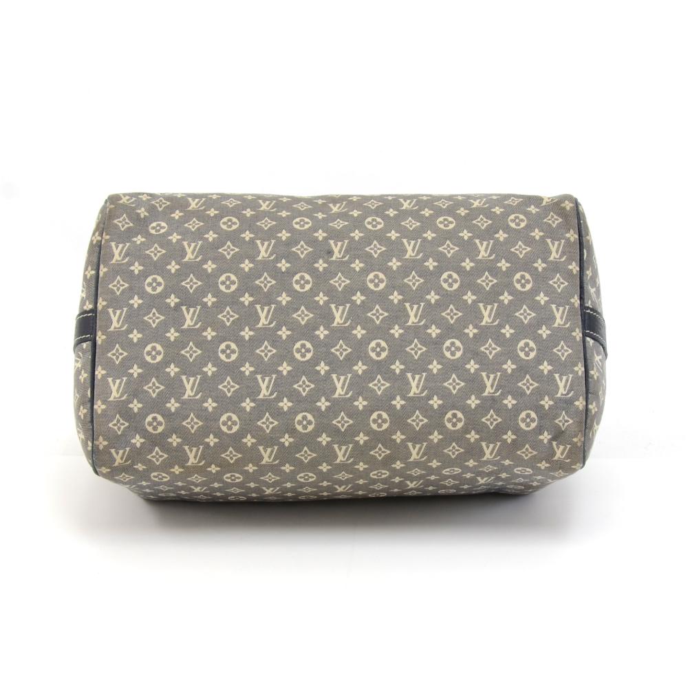 Women's Louis Vuitton Speedy Bandouliere 30 Navy Idylle Monogram Mini Hand Bag + Strap