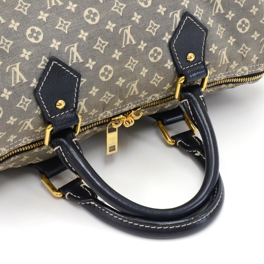 Louis Vuitton Speedy Bandouliere 30 Navy Idylle Monogram Mini Hand Bag + Strap 1