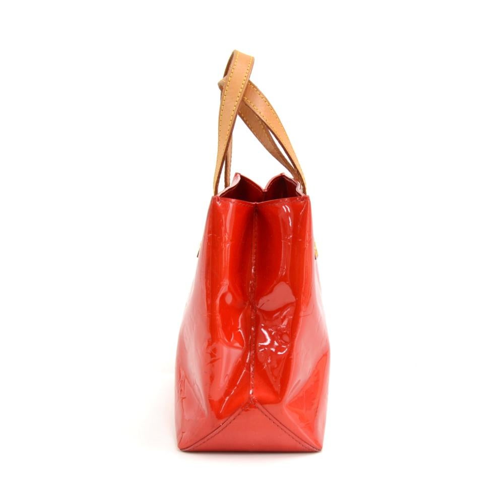 Louis Vuitton Reade PM Red Vernis Leather PM Hand Bag In Fair Condition In Fukuoka, Kyushu