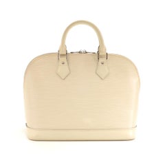 Louis Vuitton Alma White Epi Leather Hand Bag