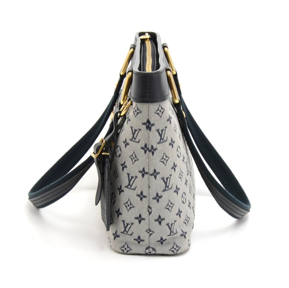 Gray Louis Vuitton Lucille PM Blue Mini Monogram Shoulder Bag