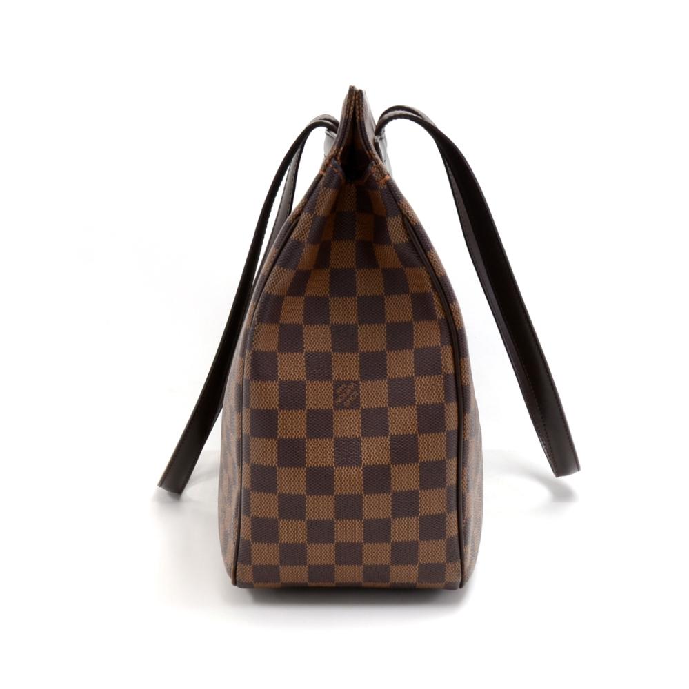 Brown Louis Vuitton Parioli GM Ebene Damier Canvas Large Shoulder Tote Bag