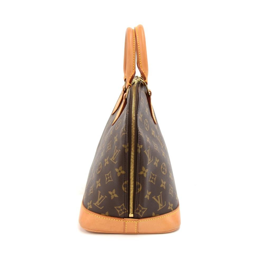 Brown Vintage Louis Vuitton Alma Monogram Canvas Hand Bag