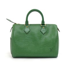 Vintage Louis Vuitton Speedy 25 Green Epi Leather City Hand Bag