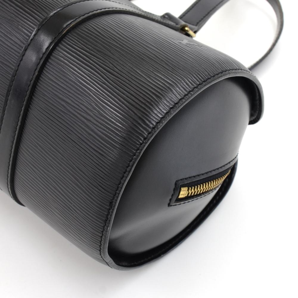 Louis Vuitton Soufflot Black Epi Leather Hand Bag + Pouch 2