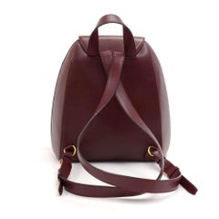 Vintage Cartier  Burgundy Cowhide Leather Backpack Bag