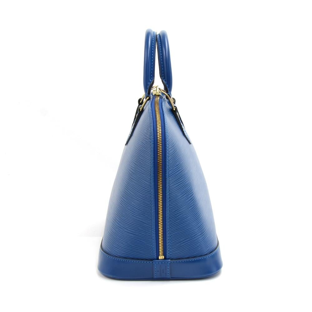 Women's Louis Vuitton Alma Blue Epi Leather Hand Bag