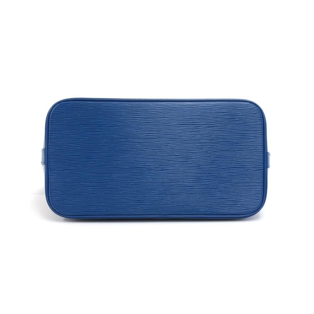 Louis Vuitton Alma Blue Epi Leather Hand Bag 1