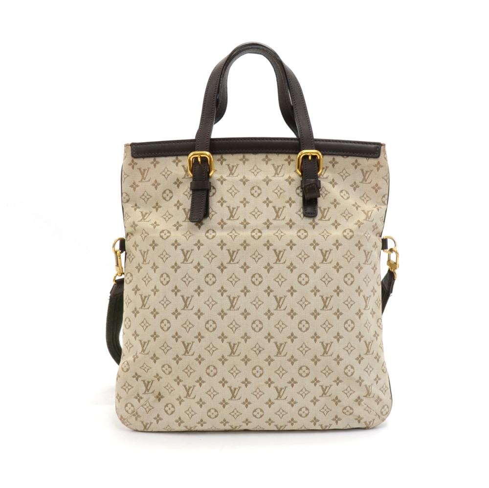 Louis Vuitton Francoise Monogram Mini Canvas 2 way shoulder bag. The top folds over midway and with the adjustable/removable strap it can be carried in hand, on the shoulder, or across the body. Inside has one zipper pocket. Has lovely gold-tone