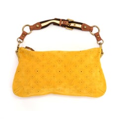 Louis Vuitton Onatah Pochette Yellow Fleurs Suede Leather Shoulder Bag - Limited