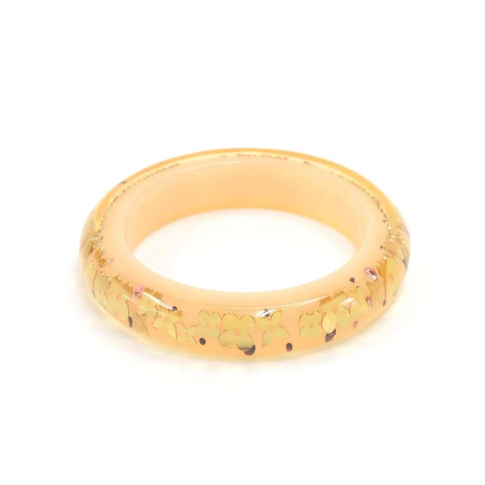 Louis Vuitton Beige Resin Inclusion Bangle Bracelet In Excellent Condition For Sale In Fukuoka, Kyushu