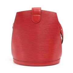 Vintage Louis Vuitton Cluny Red Epi Leather Shoulder Bag