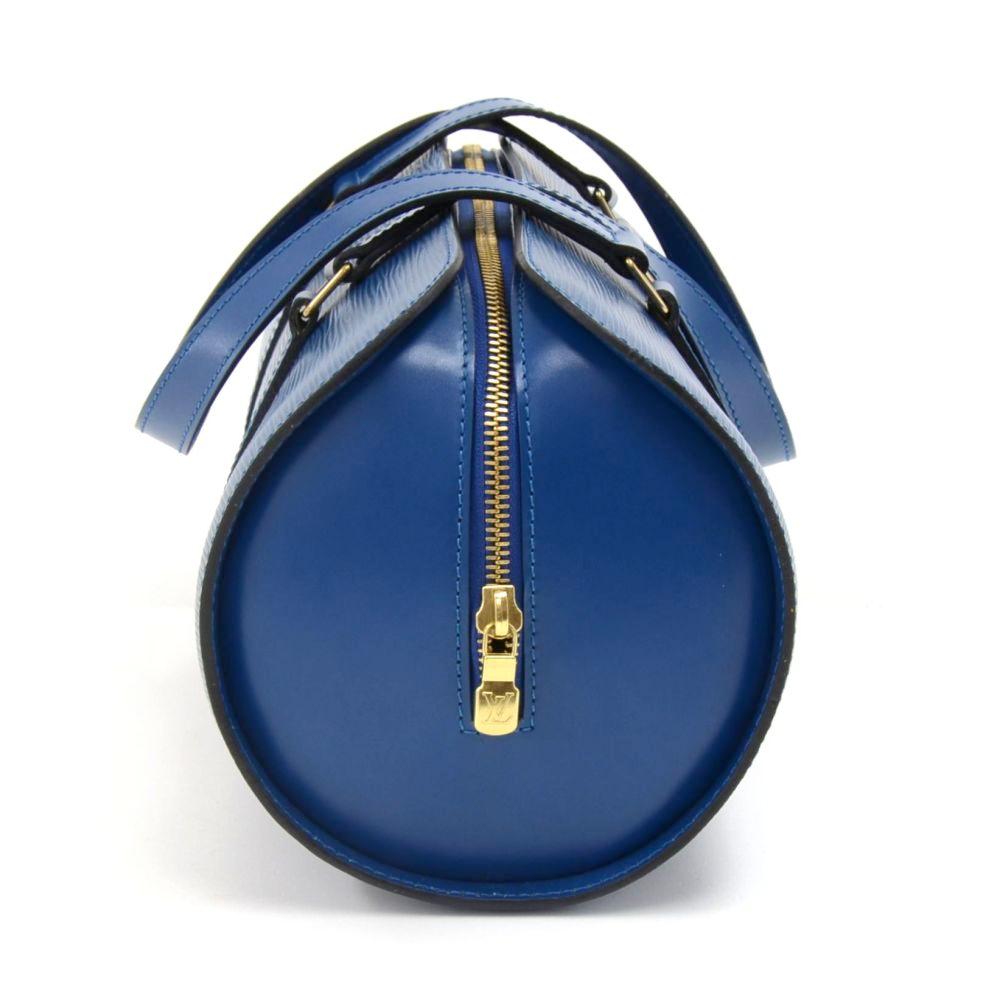 Women's Vintage Louis Vuitton Soufflot Blue Epi Leather Handbag For Sale