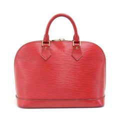 Vintage Louis Vuitton Alma Carmine Red Epi Leather Hand Bag