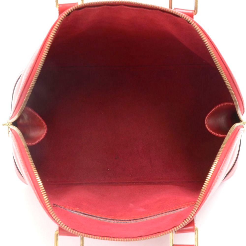 Vintage Louis Vuitton Alma Carmine Red Epi Leather Hand Bag For Sale 2