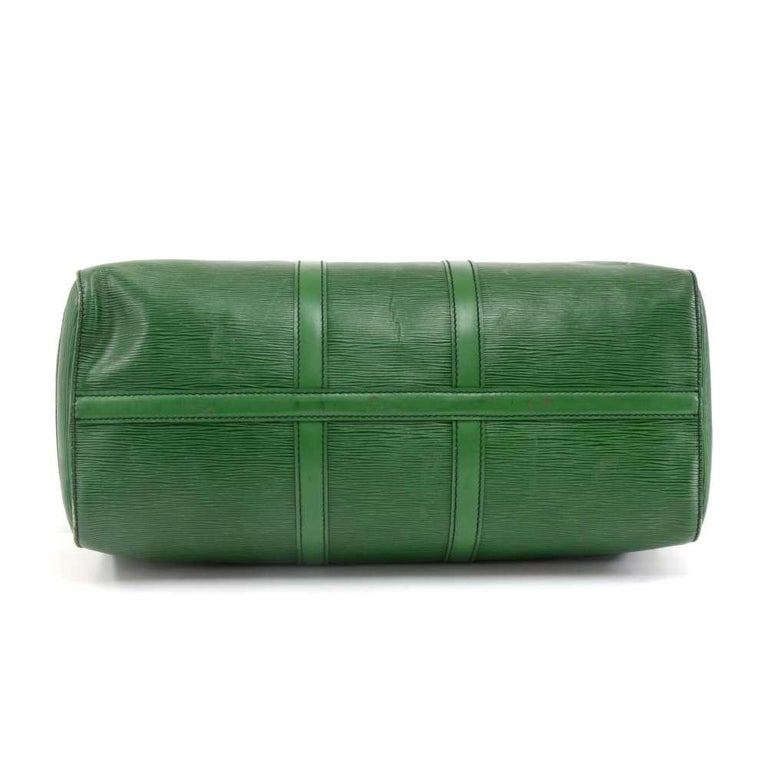 Keepall cloth travel bag Louis Vuitton Green in Cloth - 35920017