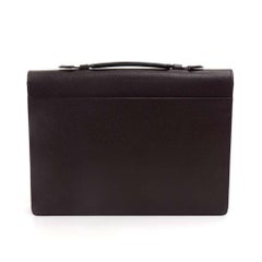 Vintage Louis Vuitton Serviette Kourad Burgundy Taiga Leather Briefcase Bag