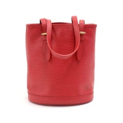 Louis Vuitton Bucket PM Red Epi Leather Shoulder Bag