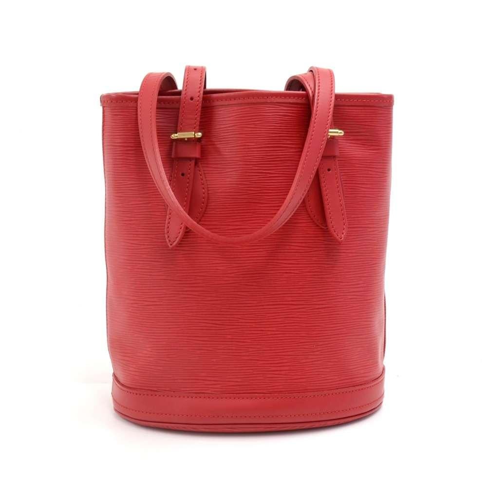 Louis Vuitton Bucket PM Red Epi Leather Shoulder Bag In Excellent Condition For Sale In Fukuoka, Kyushu