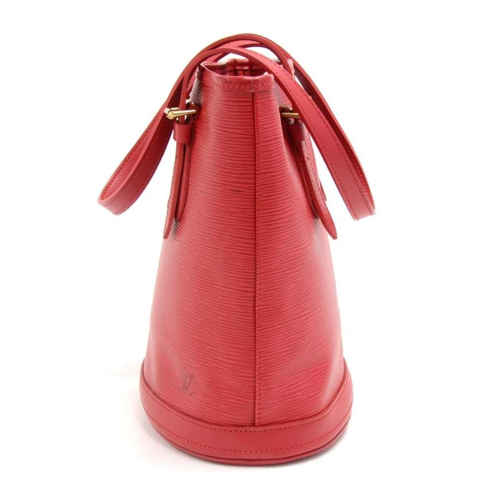 Women's Louis Vuitton Bucket PM Red Epi Leather Shoulder Bag For Sale