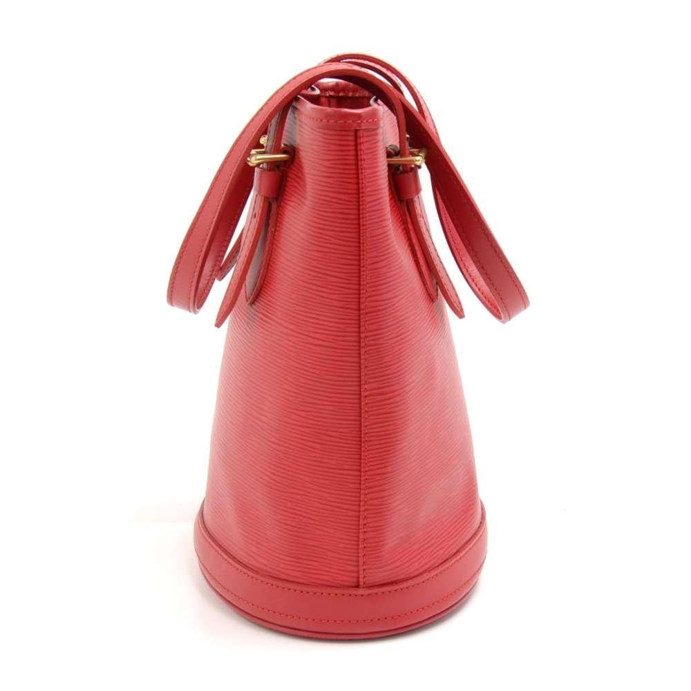 Louis Vuitton Bucket PM Red Epi Leather Shoulder Bag For Sale 1